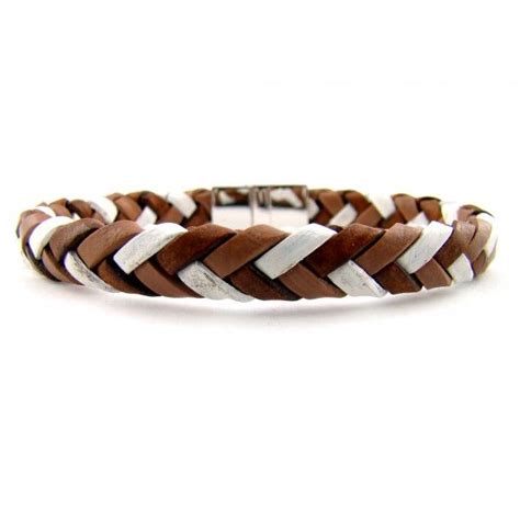 Bracelets De Cuir Tress S Plat Collection Chevrons Cuir Tress