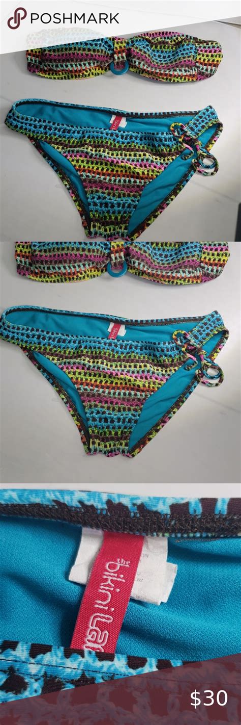 The Bikini Lab Swimsuit Strapless Bikini Set Sz M In Strapless