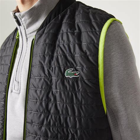 Lacoste SPORT Active Erkek Hakim Yaka Kapitone Çift Taraflı Siyah Yelek