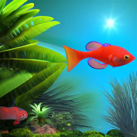 Prompthunt 3D Render Of A Cute Tropical Fish In An Aquarium On A Dark