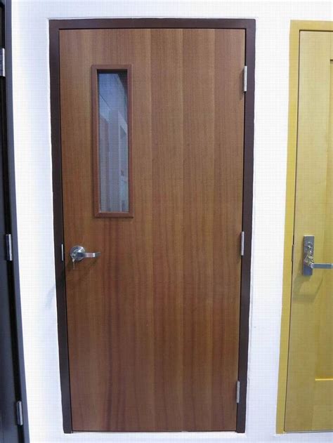 Fire Rated Timber Wood Door With Vision Glass Panel Fire Rated Wood Door Steel Frame And Fire