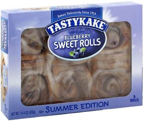 Tastykake Blueberry Summer Edition Sweet Rolls 6 Ea Nutrition