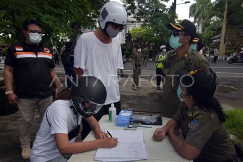 SANKSI BAGI PELANGGAR PROTOKOL KESEHATAN DI BALI ANTARA Foto