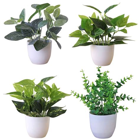 Happy Date Faux Plants Indoor, Artificial Plants for Home Decor Indoor ...