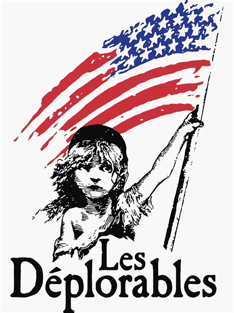 Les Deplorables American Flag Sticker For Sale By Besty Shop Redbubble