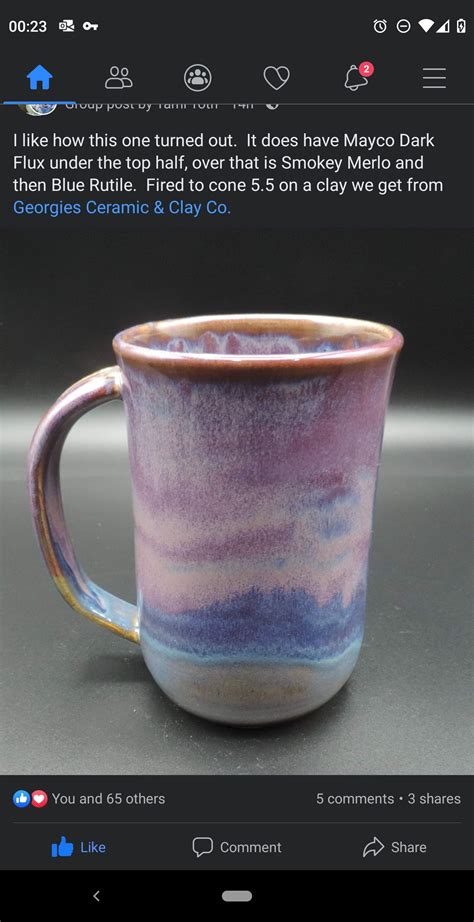 Dark Flux Smokey Merlot Blue Rutile Glaze Combo Ceramic Glaze