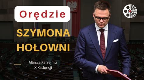 Orędzie Marszałka Sejmu Szymona Hołowni YouTube