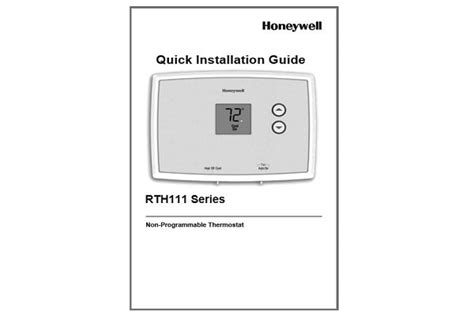 Honeywell Rth B Quick Installation Guide Manualsbooks