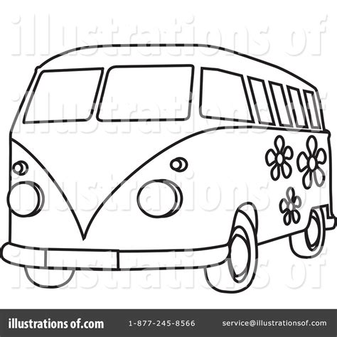 Hippie Van Clipart #210486 - Illustration by Rosie Piter