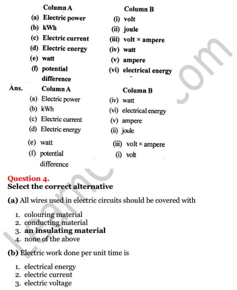 Selina Concise Physics Class 8 Icse Solutions Chapter 8 Electricity Learn Cram Learncram