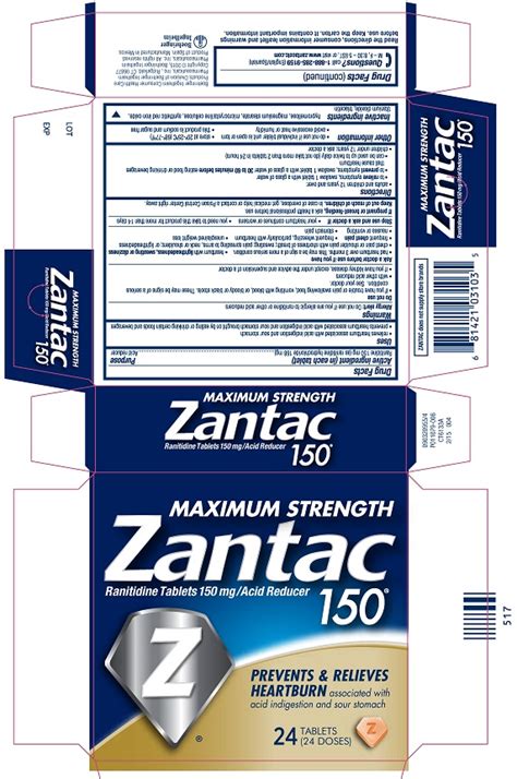 Order Ranitidine Maximum Strength Zantac 150 Mg1 Tablet Coated