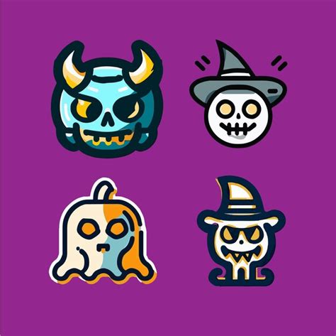 Premium Vector Set Of Halloween Vector Character Illustration Elements