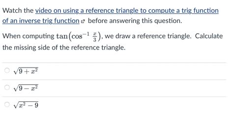 Solved Watch the video on using a reference triangle to | Chegg.com