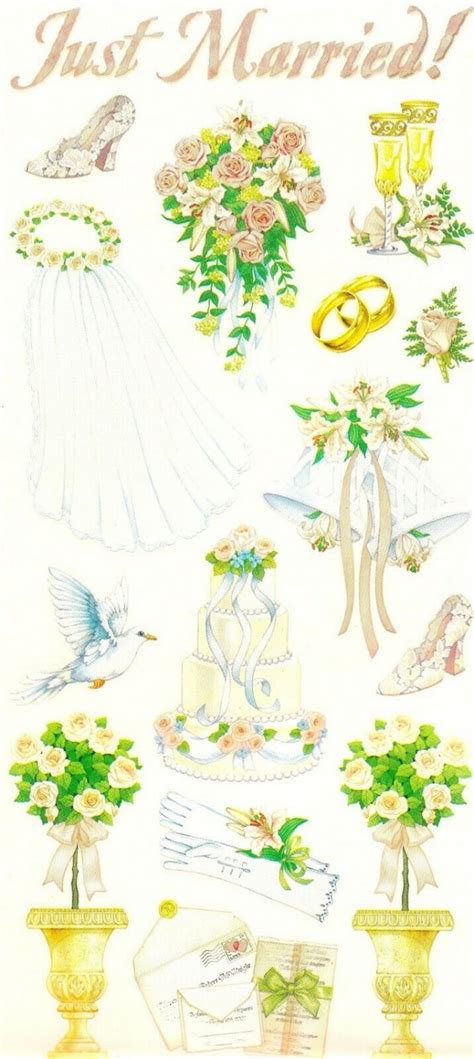 Rare Wedding Theme Sandylion Scrapbook Stickers You Choose Design