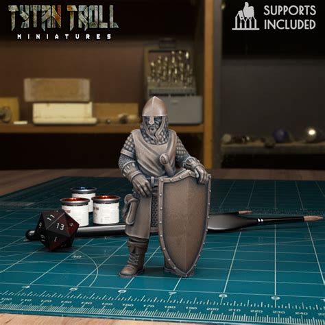 D Printable Man At Arms Pre Supported By Tytantroll Miniatures