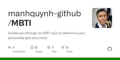 GitHub Manhquynh Github MBTI Guides You Through An MBTI Quiz To