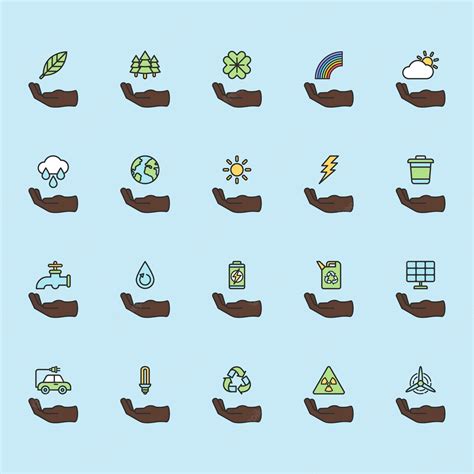 Free Vector | Illustration set of environmental vector