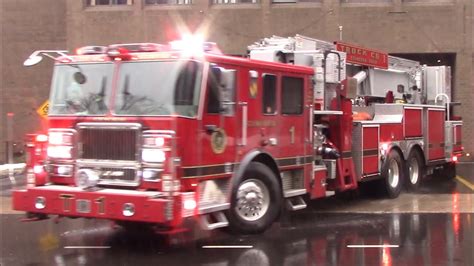 Stamford Fire Department Truck 1 And Unit 4 Responding Youtube