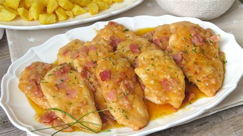 Pechugas De Pollo A La Mostaza Con Salsa De Cebolla Receta R Pida