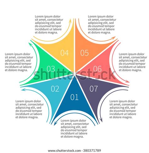 Infographics Step By Step Star Diagram Stok Vektör Telifsiz 380371789