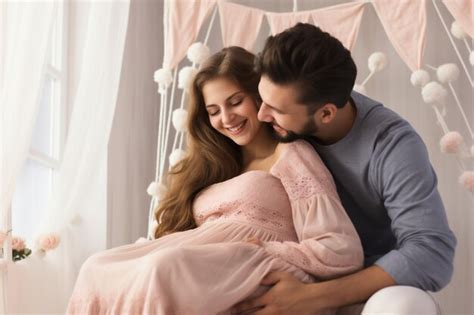 Premium Photo Capturing Pregnancy Joy Intimate Couple Moments