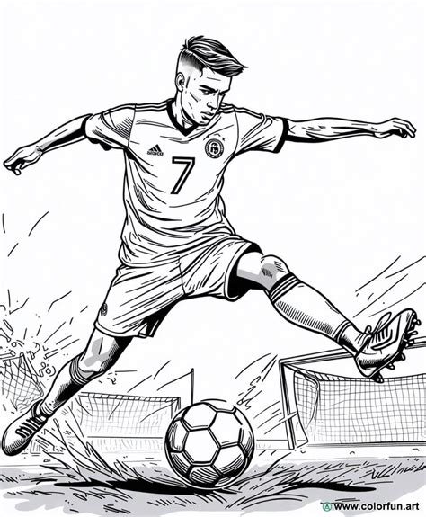 Coloriage De Footballeur Beckham T L Charger Ou Imprimer Gratuitement