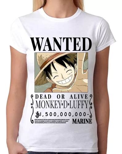 Blusa Cartel Wanted Monkey D Luffy One Piece