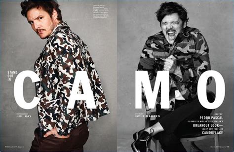 Pedro Pascal Rocks Camouflage Looks For Esquire Photo Shoot Pedro