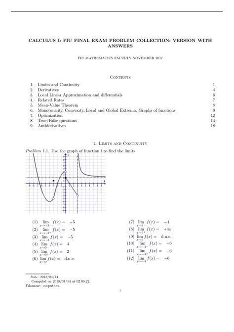 Calculus 1 Final Exam Problem Collection Pdf Stuvia Sa