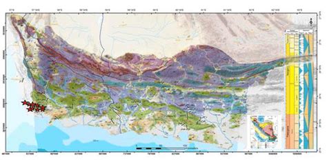 Geological map of the coastal belt of Makran (modified after Hunting ...