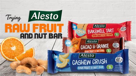 Trying Alesto Raw Fruit And Nut Bar Review YouTube