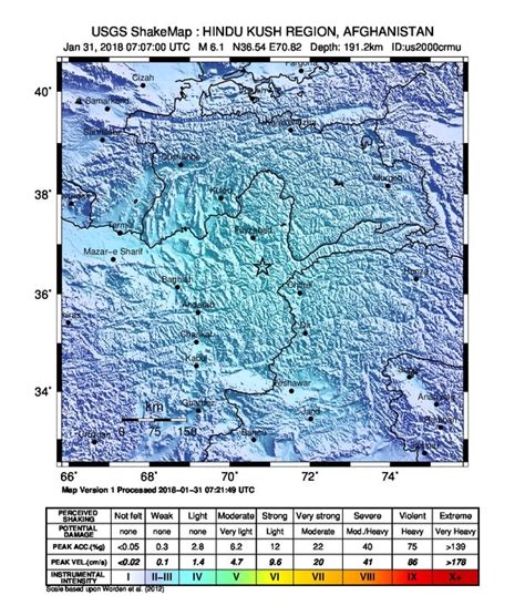 Deadly M Earthquake Hits Hindu Kush Afghanistan The Watchers