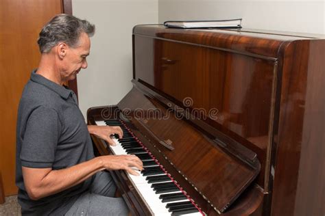 Mature Adult Playing Piano Stock Photos Free Royalty Free Stock