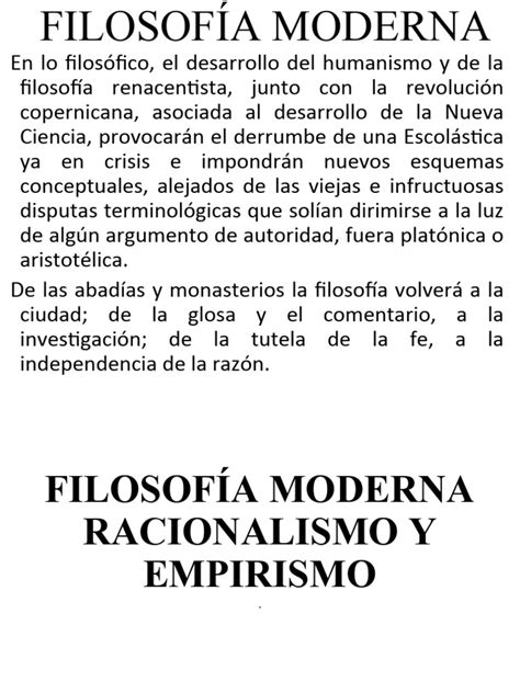 Racionalismo Y Empirismo Clase Pdf Racionalismo Empirismo