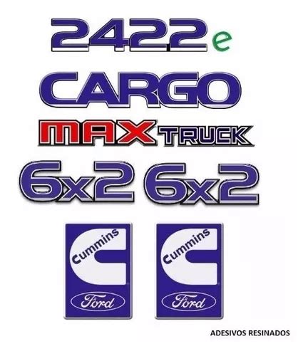 Kit Adesivo Emblema Ford Cargo E Max Truck X Cummins