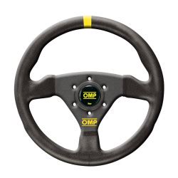 3 Spokes Steering Wheel OMP TRECENTO 300mm Suede Flat Races Shop