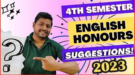 Burdwan University English Honours Th Semester Suggestions Youtube