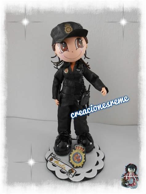 Mu Eca Goma Eva Personalizadas Policia Mu Ecas Fofuchas Fofucha