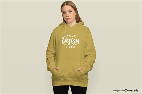 Plantilla Psd Editable De Maqueta De Sudadera Con Capucha De Manos De