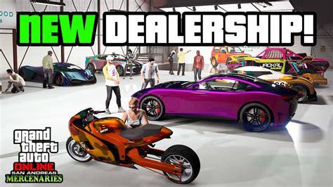 Gta 5 New Car Dealerships Vinewood Car Club And New Car San Andreas Mercenaries Dlc Youtube