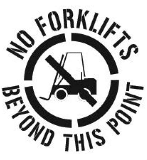 Picto Stencil No Forklifts Beyond This Point Vanguard NZ