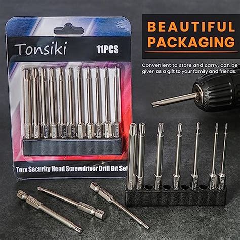 Torx Bit Set Tonsiki Pcs S Steel Security Torx Bit Set Tamper