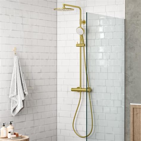 Damixa Silhouet Thermostatic Shower System With Metal Shower Hose