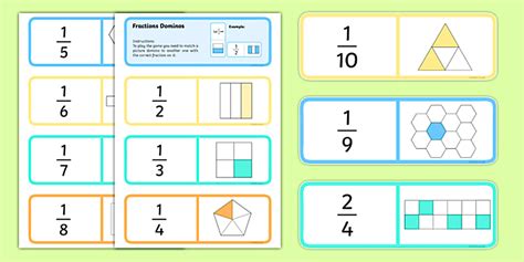 Fractions Dominoes Professor Feito Twinkl