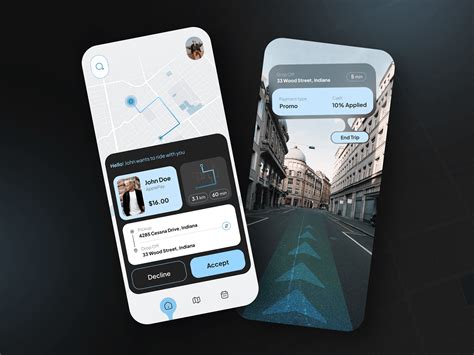 Ride Share App Ui Design 🚗 Behance