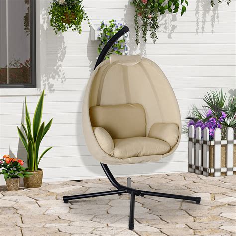 Fauteuil Suspendu De Jardin Fauteuil Oeuf Suspendu Pliable Coussin