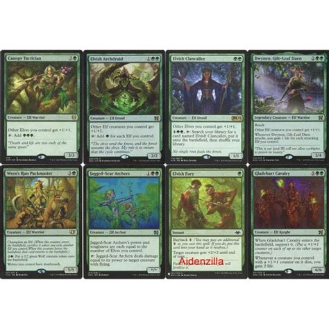 Mtg Mono Green Elf Deck Archdruid Dwynen Elvish Clancaller Etsy