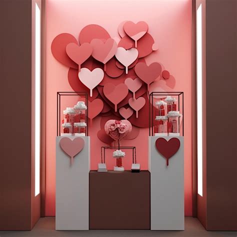 Premium AI Image Captivating Valentine S Day Window Display