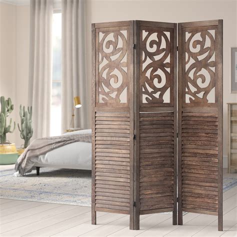 Mistana Eloise 50 W X 70 H 3 Panel Solid Wood Folding Room