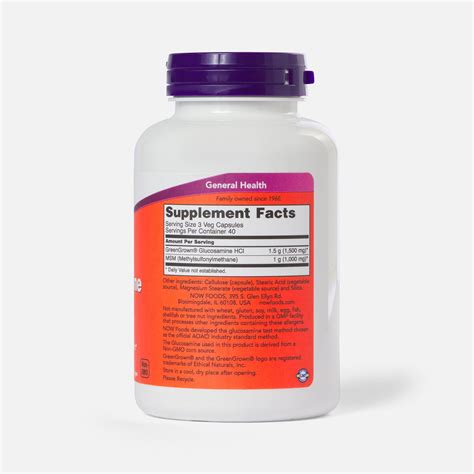 Now Foods Vegetarian Glucosamine And Msm